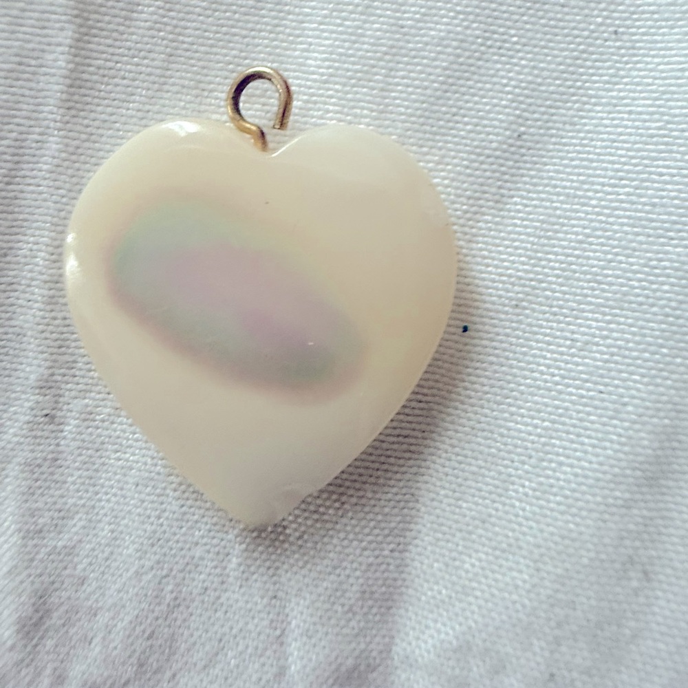 Heart-Shaped Cream Pendant